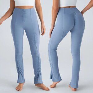 HALARA Airy High Waisted Ruched Yoga Leggings Size Small Slight Flare Cool Touch